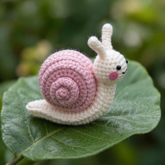 Crochet Snail Amigurumi PDF Pattern, Kawaii Plush Toy, Beginner Friendly DIY
