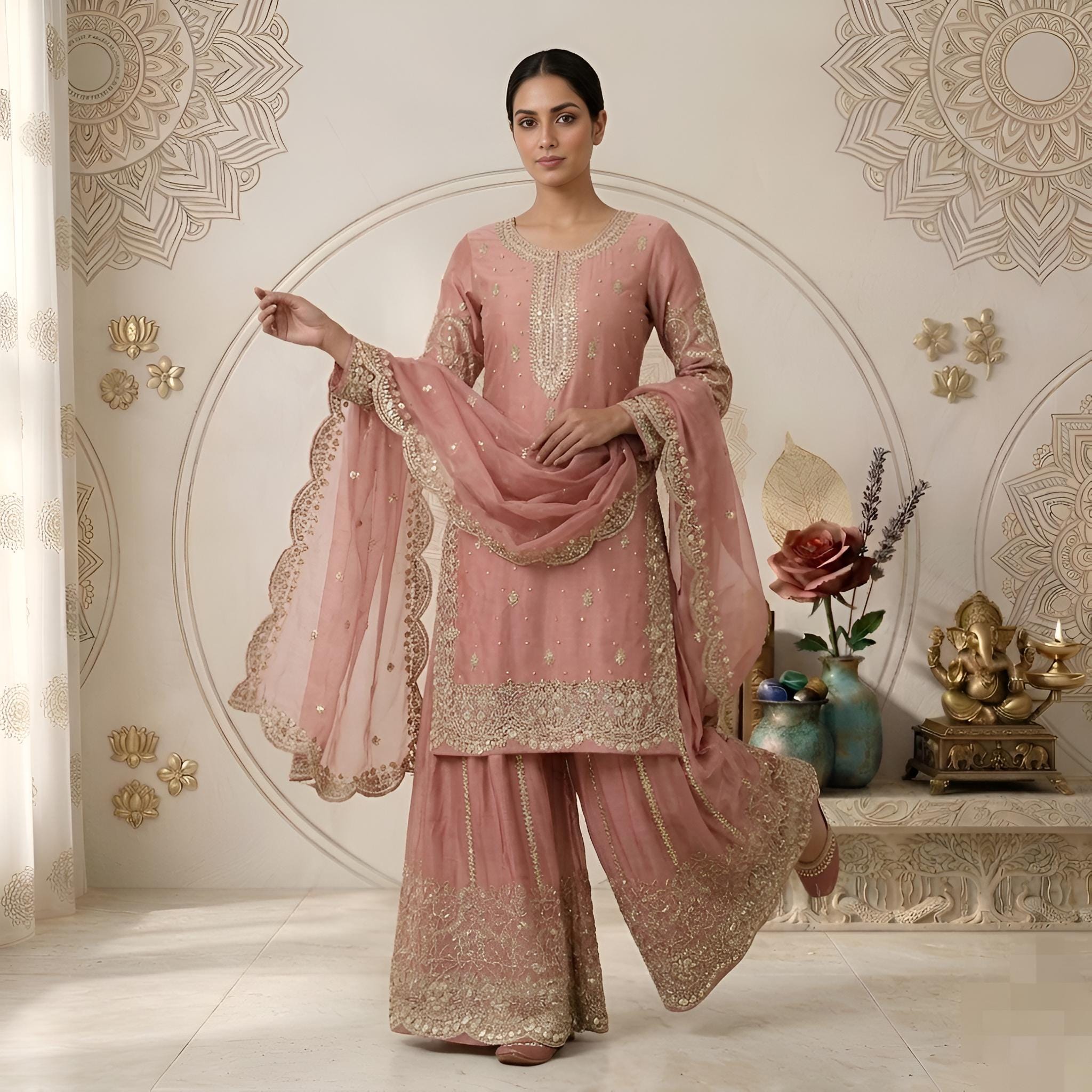 hot pink pakistani dress Cozy Knit Dress