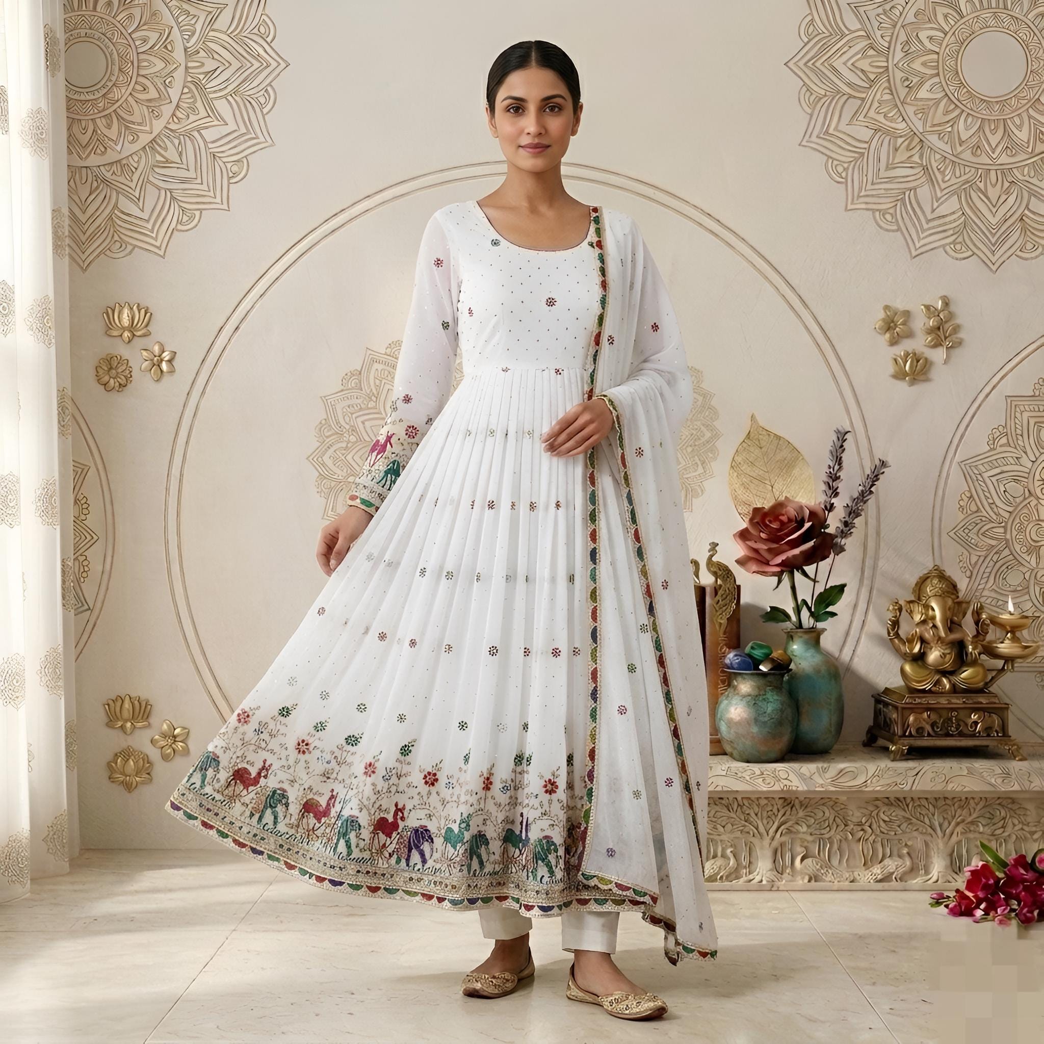 open lace back dress Buy Anveri Women's Anarkali Suit Set with Dupatta | Ethnic Festive Kurta  Set
