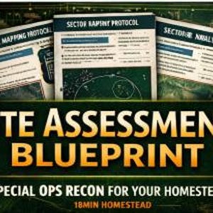 Homestead Site Assessment Blueprint PDF + APP | Sun Map, Soil Test, Microclimate Guide & Priority Matrix | 18‑Min Homestead System
