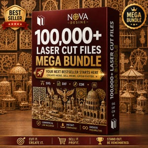 Paquete Mega de 100.000 Archivos de Corte Láser, SVG DXF 3D 2D, Decoración del Hogar, Láser Infantil, Festividades, Paquete Mega Láser Definitivo