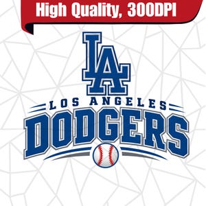 LA Baseball PNG, Dodgers Baseball Sublimation print File transparent background, Game Day Clipart, Premium Sports PNG, Instant download