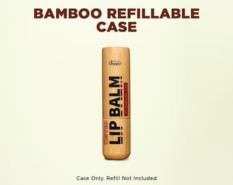 Recambio de bálsamo labial recargable HYGR Bamboo y estuche de bambú solamente (Se venden por separado)