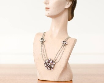 Rhinestone Necklace - Etsy