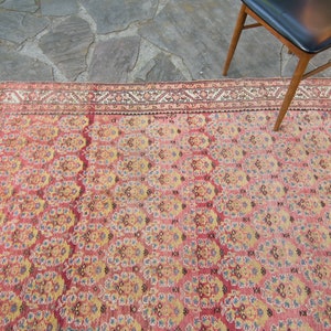 Antique 48 x 95 Runner Allover Floral Vines Hand Knotted Wool Low Pile Rug 1920s FREE DOMESTIC SHIPPING image 5