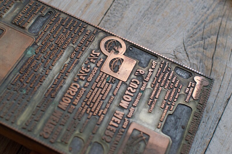 Vintage Set of 2 Letterpress Printing Blocks Metal Engraving Etsy