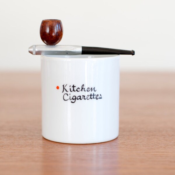 Rare Freeman Lederman Kitchen Cigarettes Holder / Container - Mid Century