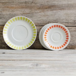 Piattino vintage arancione lime Lotus Lyngby Cathrineholm - metà del secolo