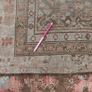 Antike 5'8 x 11'7.5 Wolle Figural Distressed Lachsfarbe Flor Handgeknüpfter Teppich KOSTENLOSER INLANDSVERSAND Bild 10