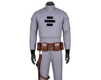 Star Wars Mandalorian Costume | Din Djarin 3-Piece Grey Flight Suit, Flak Vest & Holster Set