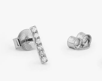 0.05 Carat Round Lab Grown Diamond Stud Earrings, E-F VVS-VS Lab Diamond Wedding Earrings, 14k Gold Engagement Earrings, Daily Wear Studs