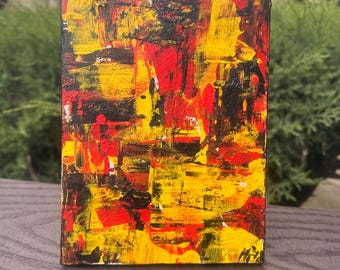 Acrílico sobre lienzo de 5" x 7".