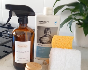 Low-Tox-Kit | Natürliche Reinigung Essentials | Plastikfreie Reinigung | Gentle Home| Erdnuss&Fluff | Steintresor | Parfümfrei | Umweltfreundlich