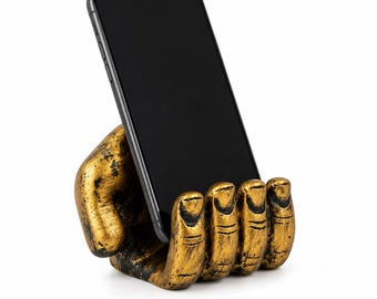 Hand Shape Phone Holder | Desk Organizer, Business Card Display, Office Decor