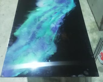 Aurora Borealis Epoxy Resin Table