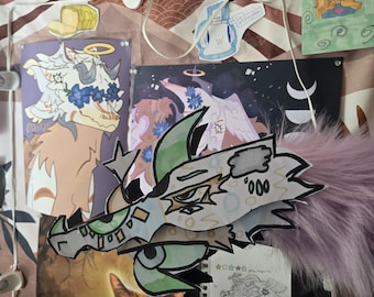 Fantoche de Papel Cartão Dragão Encantado (tudo na foto inclui os fantoches + brindes!!)