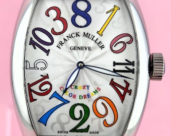 Reloj de pulsera automático vintage Franck Muller Geneve Crazy Color Dream Master Complitations para hombre con envío gratuito.