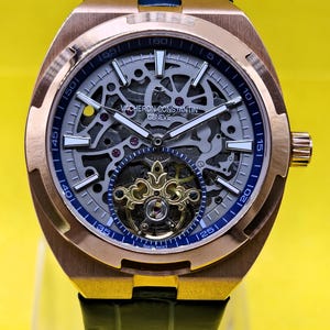 Vintage Vecheron Constanin Geneve Overseas Tourbillon Automatic Silver Dial Men's Wrist Watch Free Shipping