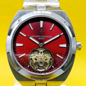 Vintage Vecheron Constanin Geneve Overseas Tourbillon Automatic Red Dial Men's Wrist Watch Free Shipping