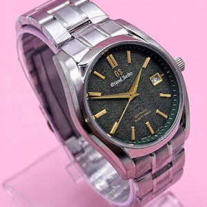 Vintage Grand Seiko Automatic Date Indicator Green Dial Japan Made Men's Wrist Watch Free Shipping