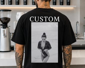 Custom Photo Shirt, Custom TShirt Gift For Boyfriend Girlfriend, Photo Tee, Vintage Aesthetic Shirt, Gift For Couples, Photo Shirt Gift