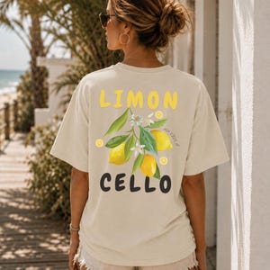 Limoncello-Shirt, Zitronen-T-Shirt, italienische Sommerhemden, Amalfiküste-Grafik-T-Shirt, Zitrus-Liebhaber-Geschenk-Strandoutfit Bild 3