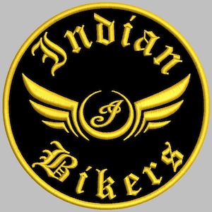 Broderad lapp med strykfunktion för INDIAN Bikers