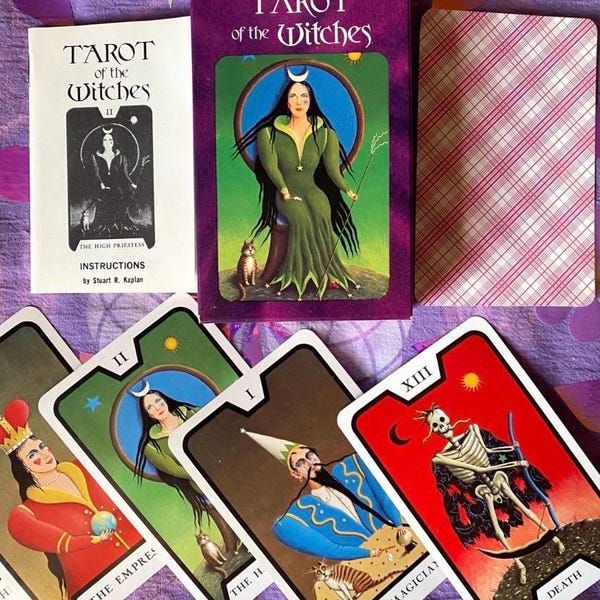 Tarot of the Witches: authentic Fergus Hall Art, James Bond 007 Tarot. Vintage complete deck