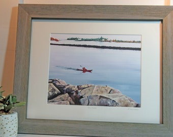 Giclée Gravure de la peinture originale Kayaker