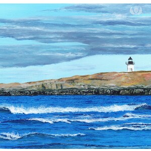 Giclee Print of Pond Island Lighthouse Maine Popham Beach image 2