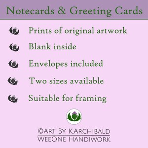 Larkspur Note Card from Original Artwork with Envelope image 2