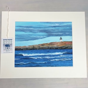 Giclee Print of Pond Island Lighthouse Maine Popham Beach image 3