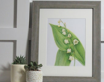 Lily of the Valley Giclee Print  May birth month flower