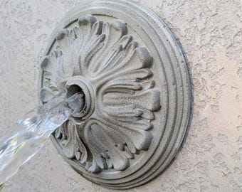 Concrete rosette 6.5'' for pool  Water spouts Wall fountain emitter Water feature