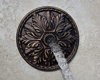 Rosetón de piedra fundida de 6'' para piscina, surtidores de agua, emisor de fuente de pared, elemento acuático