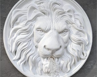 Large Lion Head 20'' water spout for pool Wall fountain emitter Water spitter Outdoor fountain