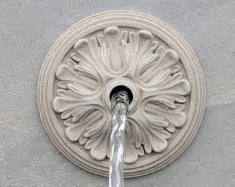 Rosetón para fuente de 6,5'' para piscina, emisor de fuente de pared, surtidores de agua, elemento de agua de piedra.