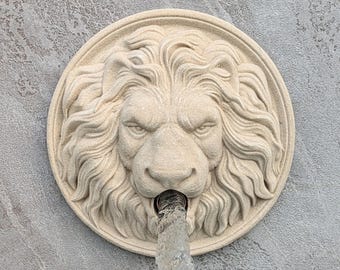 Fuente de pared con forma de cabeza de león de 8 pulgadas para piscina.