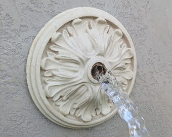 Fountain rosette 8'' for pool Wall fountain emitter Water spouts Stone water feature