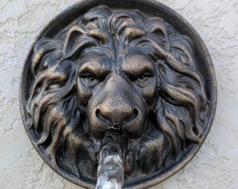 Fuente de pared con cabeza de león de 6 pulgadas para piscina. Chorros de agua. Emisor de agua.