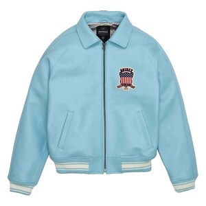 Avirex USA Edition Leather Bomber Jacket, Genuine Cowsoft Leather With Varsity Style Fashion bild 2