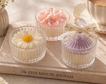Candela profumata ai fiori, candela con fragranza floreale, candela per aromaterapia, decorazione rilassante per la casa, candela a lunga durata, idea regalo