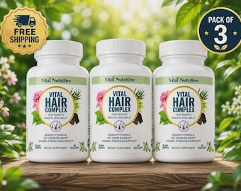 3-Pack Vital Hair Complex – Advanced Hair Growth & Strength Support Capsules | EXP 2027