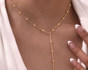 Y-shaped necklace, delicate necklace for women, bridesmaid gift, birthday gift, Mother's Day gift