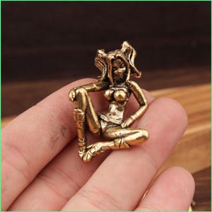 Fantasy Fairy Figurine, Mini Brass Pixie Statue, Gothic Fairy Sculpture, Mystical Desk Decor, Tiny Fantasy Collectible, Fairy Lover Gift