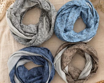 Lenço fino floral vintage, gravata dupla face em algodão e viscose, bandana de cabelo estilo cottagecore