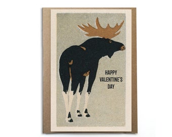 Funny Valentine's Day Card; Moose Valentine; Anti-Valentine; Sarcastic Valentine; Smart-Ass Valentine; Irreverent Valentine's Card