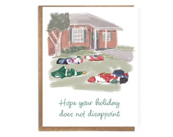 Funny Holiday Card; Inflatable Lawn Decor; Unique Christmas: Funny Christmas Card; Cynical Holiday Card; Sassy Holiday; Sarcastic; Edgy