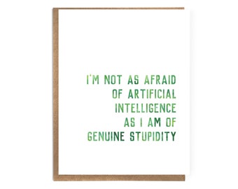 Sarcastic AI Humor Card: Funny Tech Greeting