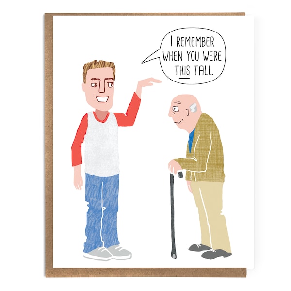 Divertida tarjeta de cumpleaños para personas mayores: humor ingenioso de cómic